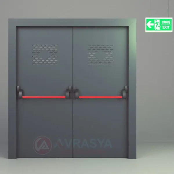 6010 DOUBLE LEAF FIRE DOOR WITH TOP VENT