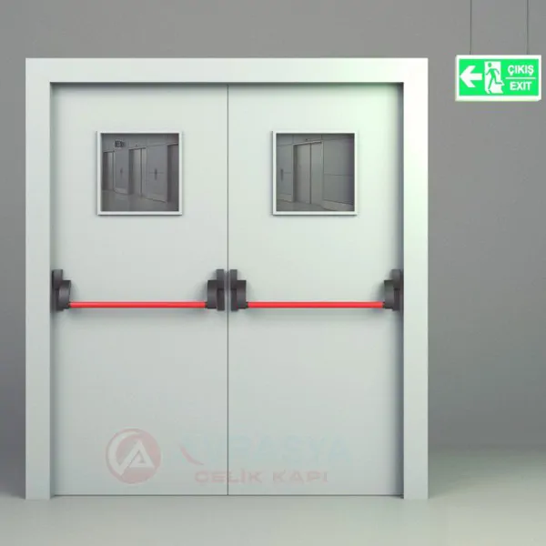 6008 DOUBLE LEAF AND GLAZED FIRE DOOR