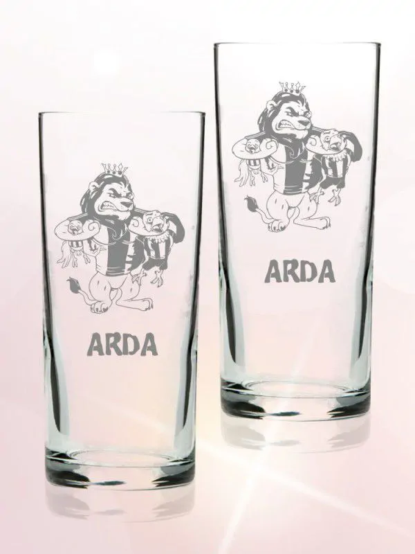 Galatasaray Lion-themed rakı glass DSN-008