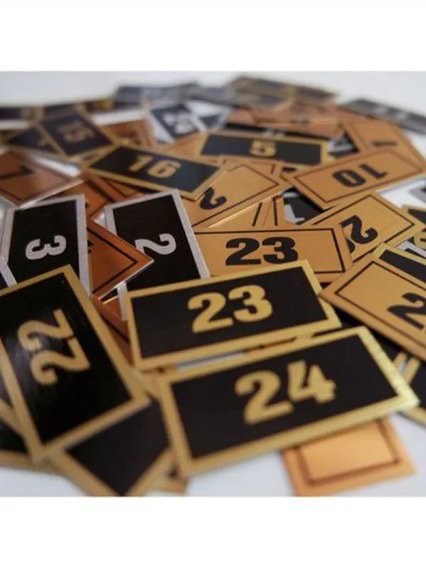 Metal number (Yellow color)