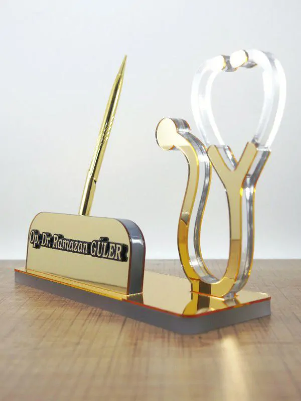 Doctor's Gift Stethoscope Desk Nameplate Small Size