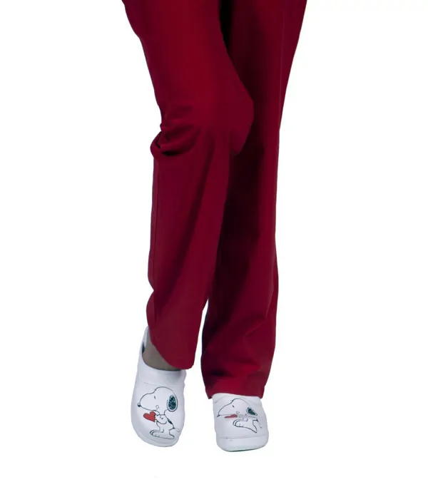 Women's Alpaca Trousers with Full Elastic Waist Straight Leg