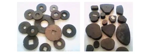 BRAKE PADS FOR ALL TYPES OF MOVING MACHINES.