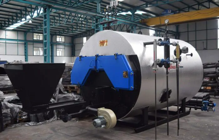 KUBUŞ SBKK SERIES, 3-PASS SCOTCH TYPE FULLY CYLINDRICAL AUTOMATIC LOADING-STOKER STEAM BOILER.