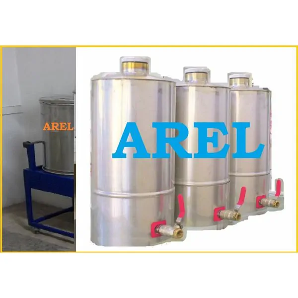 AREL GAMAX 303 Portatif, Paslanmaz tank, konik altlı,vidalı contalı üst kapaklı ,sıvı saklama tankı