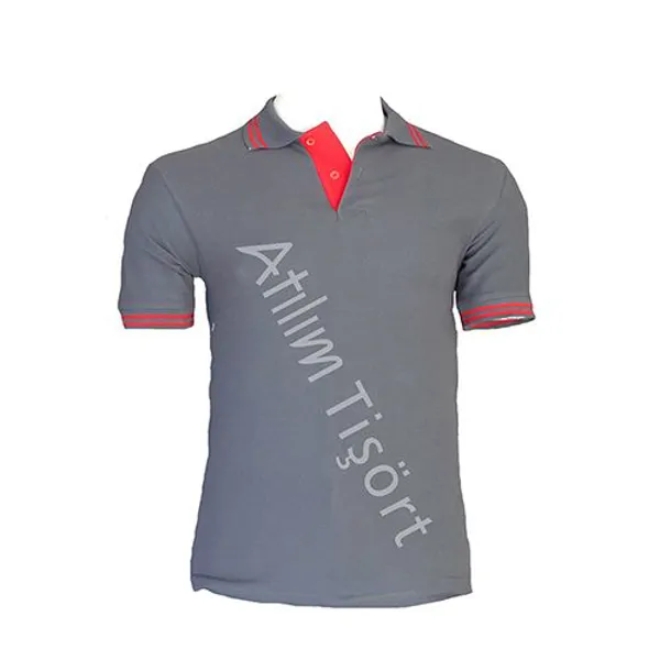 Penye Lacoste Polo Yaka Tişört Gri