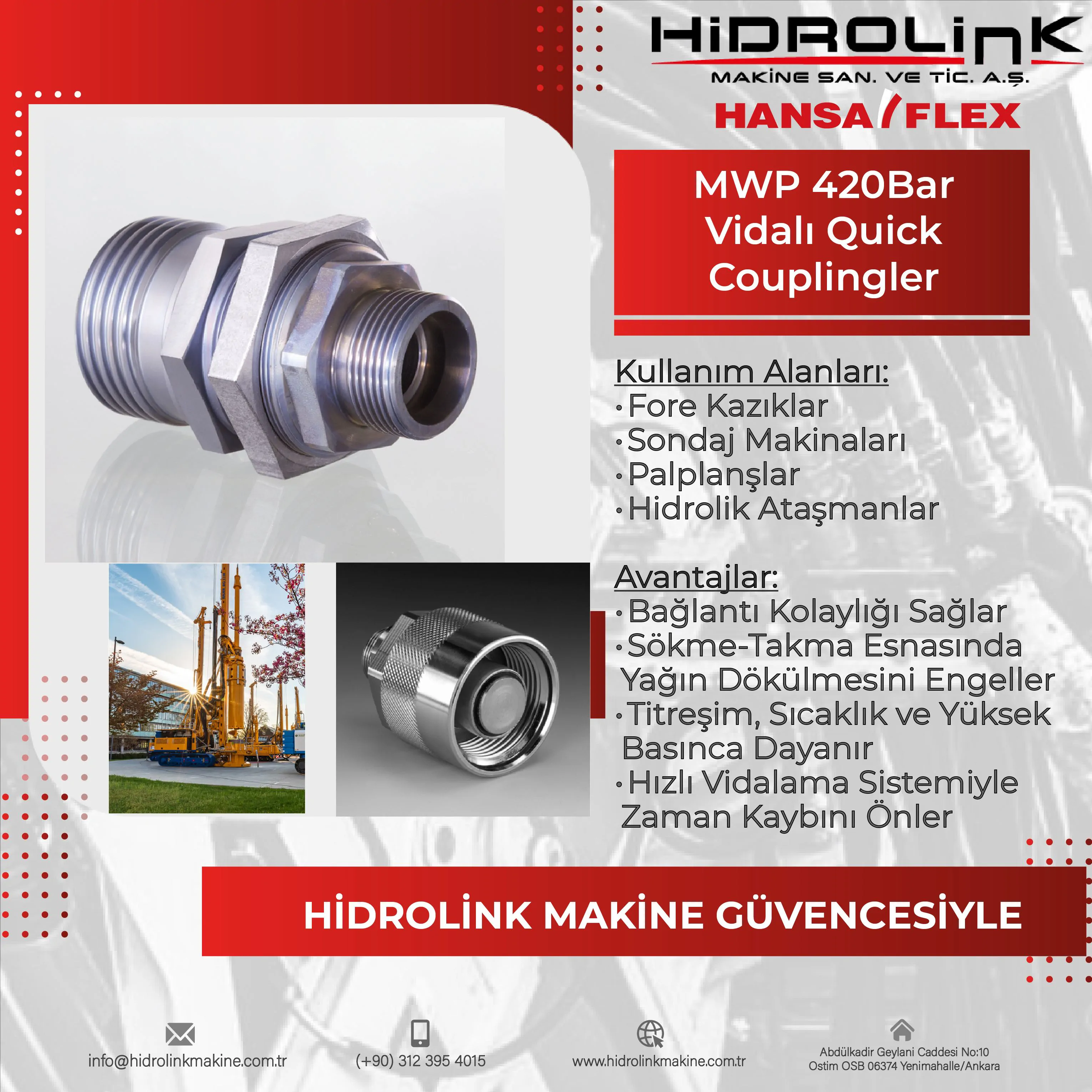 MWP 420 Bar Screw Quick Couplings