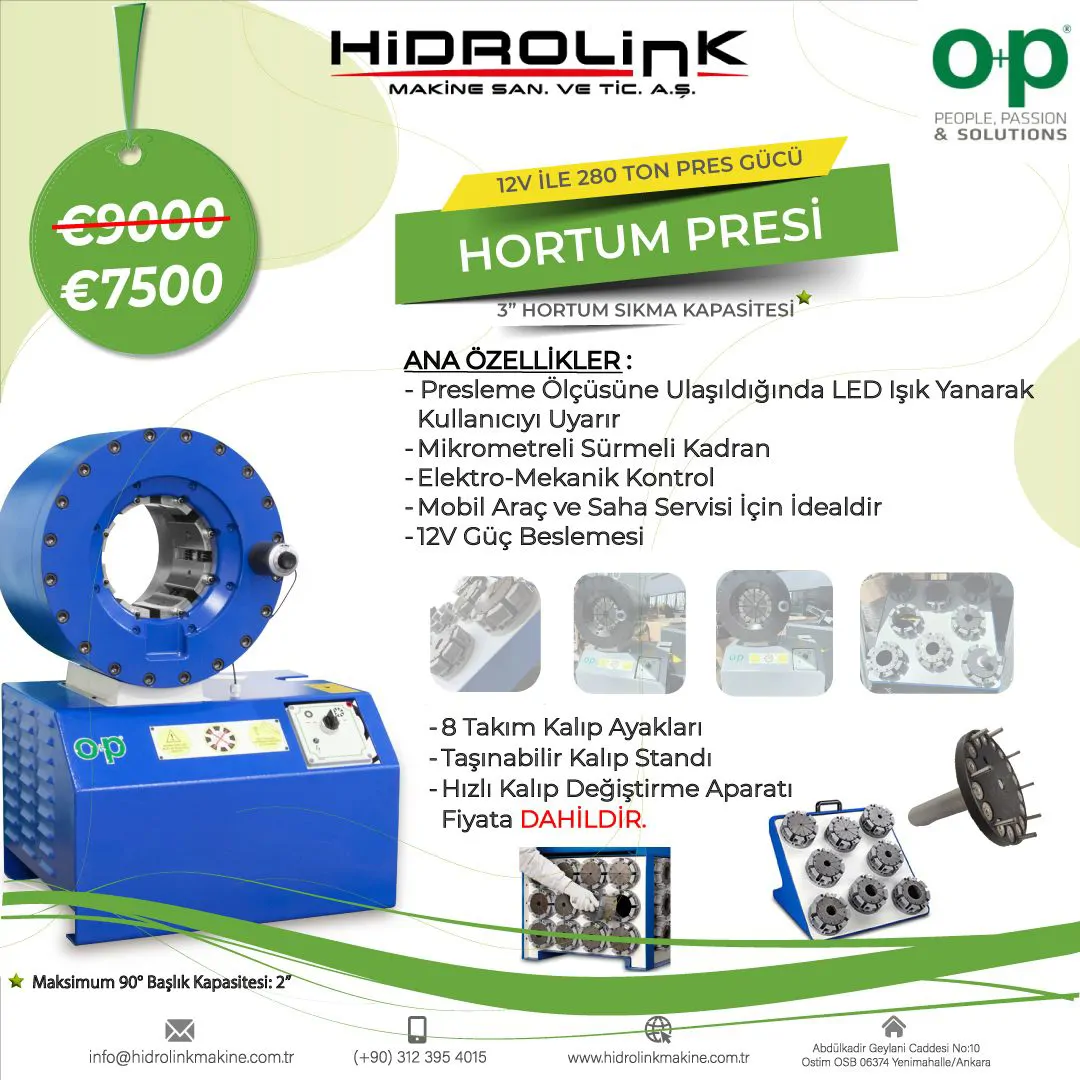 O+P SRL Hose Press